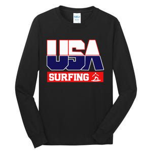 Usa Team Surfing American Sports Tall Long Sleeve T-Shirt