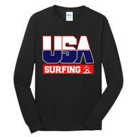 Usa Team Surfing American Sports Tall Long Sleeve T-Shirt