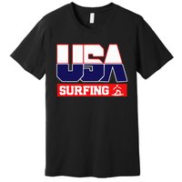 Usa Team Surfing American Sports Premium T-Shirt