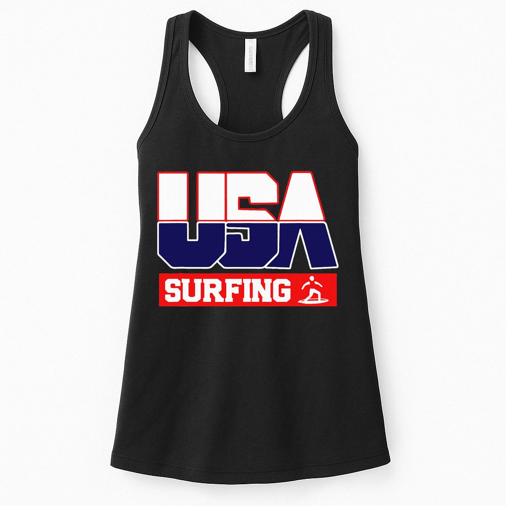 Usa Team Surfing American Sports Womens Tank Top