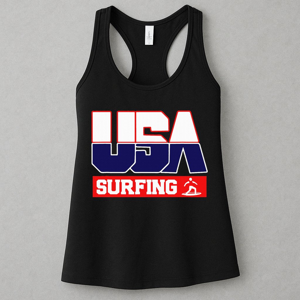 Usa Team Surfing American Sports Womens Tank Top
