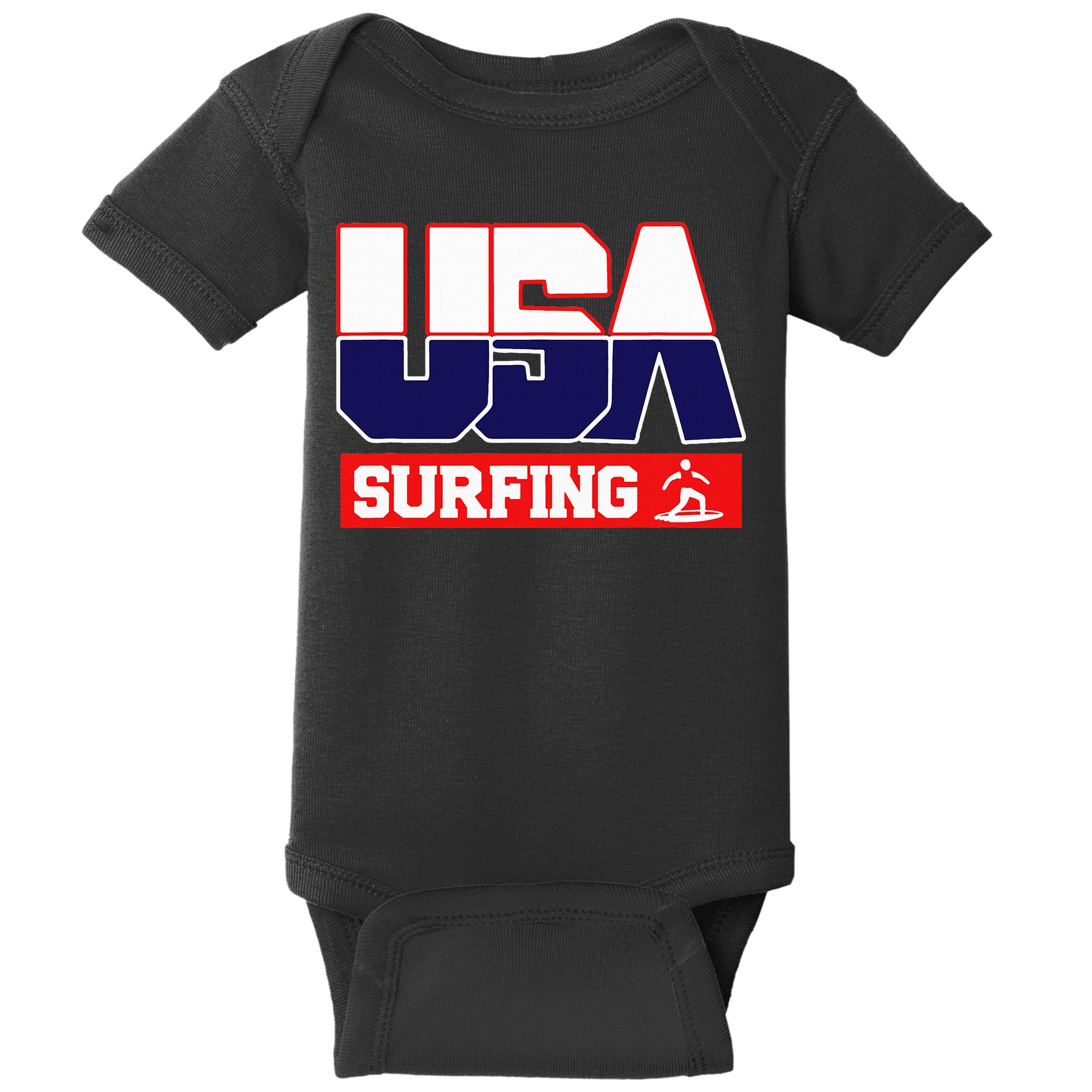 Usa Team Surfing American Sports Baby Bodysuit