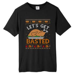 Ugly Thanksgiving Sweater Funny Basted Turkey Gift Tall Fusion ChromaSoft Performance T-Shirt