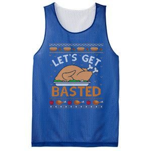 Ugly Thanksgiving Sweater Funny Basted Turkey Gift Mesh Reversible Basketball Jersey Tank