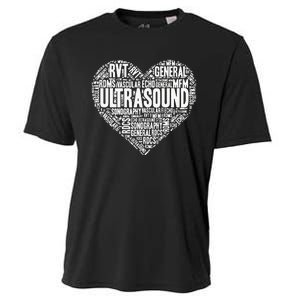 Ultrasound Tech Sonographer Radiology Sonography Heart 2 Cooling Performance Crew T-Shirt