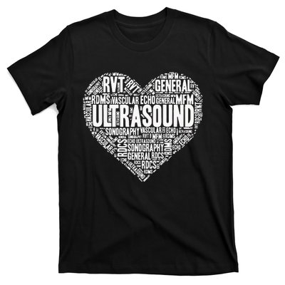 Ultrasound Tech Sonographer Radiology Sonography Heart 2 T-Shirt