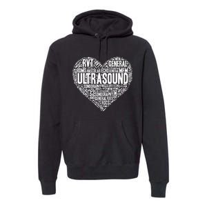 Ultrasound Tech Sonographer Radiology Sonography Heart 2 Premium Hoodie