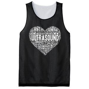 Ultrasound Tech Sonographer Radiology Sonography Heart 2 Mesh Reversible Basketball Jersey Tank