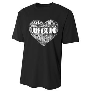 Ultrasound Tech Sonographer Radiology Sonography Heart 2 Performance Sprint T-Shirt