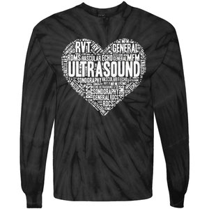 Ultrasound Tech Sonographer Radiology Sonography Heart 2 Tie-Dye Long Sleeve Shirt