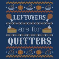 Ugly Thanksgiving Sweater Leftovers for Quitters Sweatshirt 16 in Basic Backpack