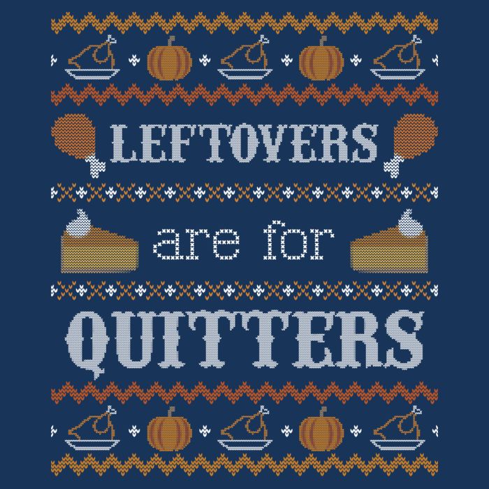 Ugly Thanksgiving Sweater Leftovers for Quitters Sweatshirt 16 in Basic Backpack