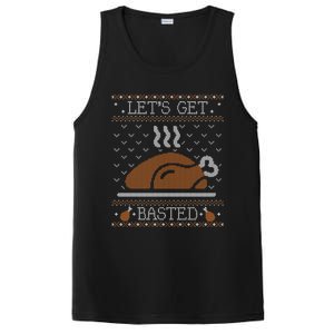 Ugly Thanksgiving Sweater Funny Lets Get Basted Sweatshirt PosiCharge Competitor Tank