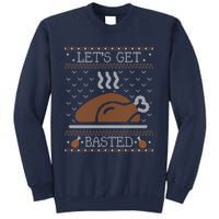 Ugly Thanksgiving Sweater Funny Lets Get Basted Sweatshirt Sweatshirt