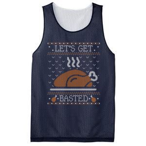 Ugly Thanksgiving Sweater Funny Lets Get Basted Sweatshirt Mesh Reversible Basketball Jersey Tank