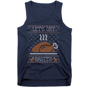 Ugly Thanksgiving Sweater Funny Lets Get Basted Sweatshirt Tank Top