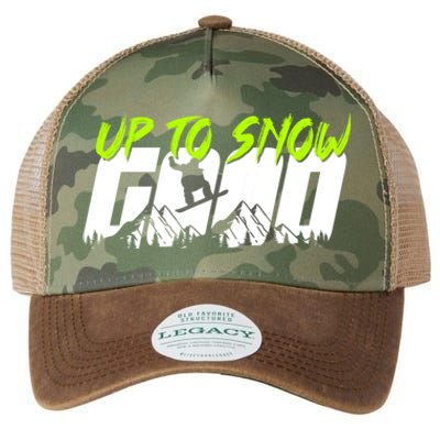 Up To Snow Good Winter Sports Snowboarding Snowboarder Cute Gift Legacy Tie Dye Trucker Hat