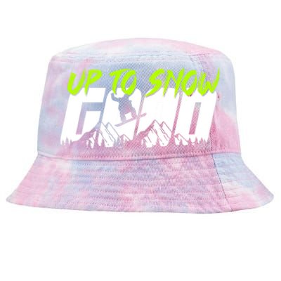 Up To Snow Good Winter Sports Snowboarding Snowboarder Cute Gift Tie-Dyed Bucket Hat