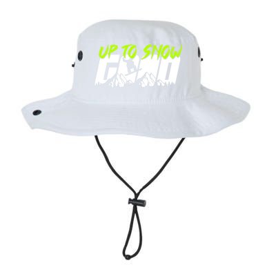 Up To Snow Good Winter Sports Snowboarding Snowboarder Cute Gift Legacy Cool Fit Booney Bucket Hat