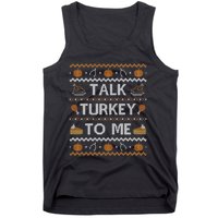 Ugly Thanksgiving Sweater Funny Talk Turkey To Me Tank Top