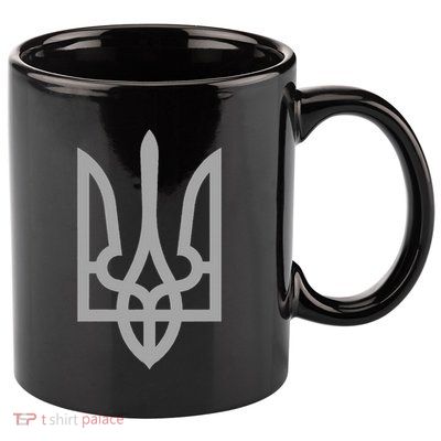 Ukraine Trident Tryzub Symbol Crest Ukrainian Logo Shield 11oz C Handle Ceramic Mug