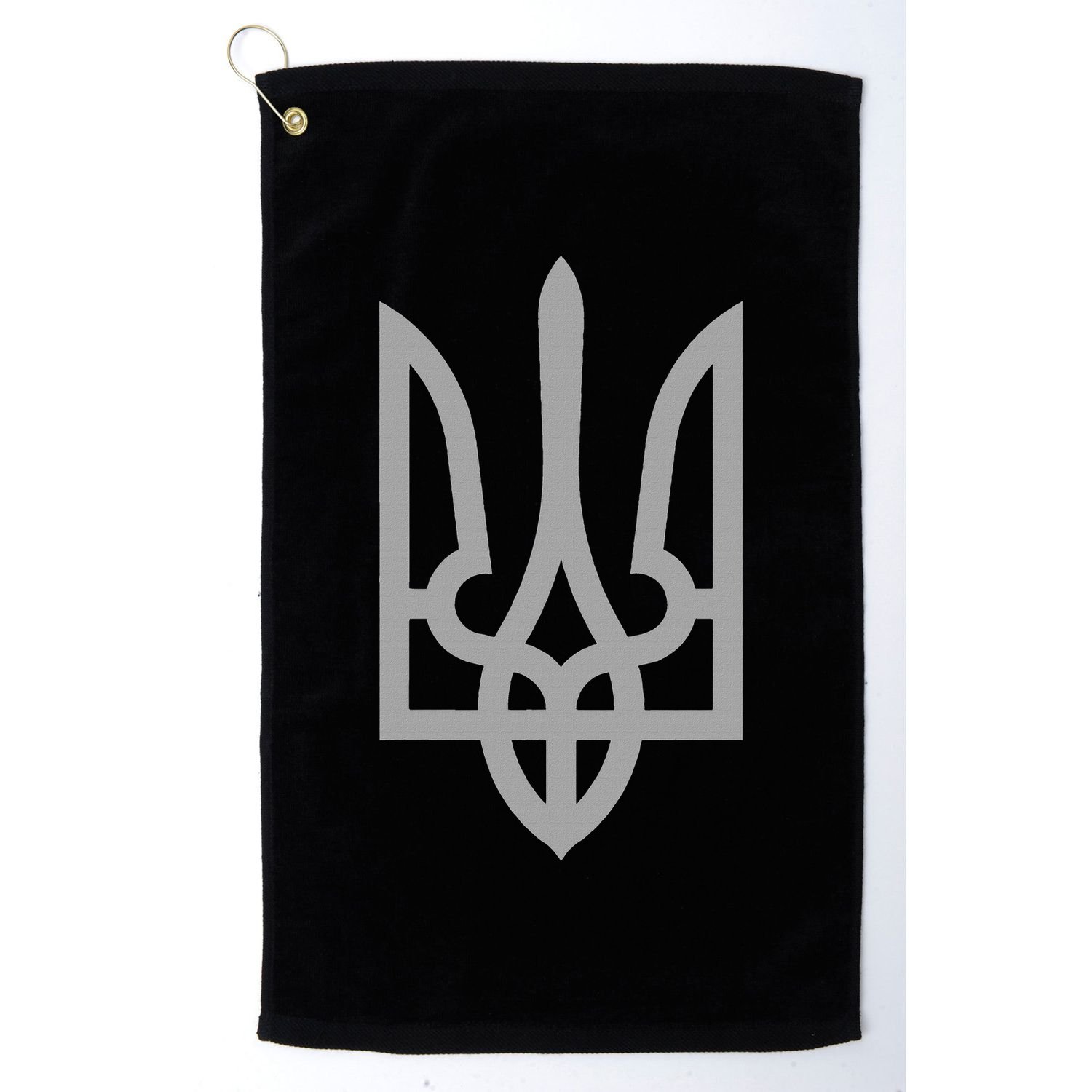 Ukraine Trident Tryzub Symbol Crest Ukrainian Logo Shield Golf Towel