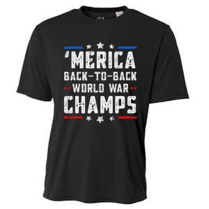 Undefeated Two Time World War Champs Patriotic Cooling Performance Crew T-Shirt