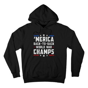 Undefeated Two Time World War Champs Patriotic Hoodie