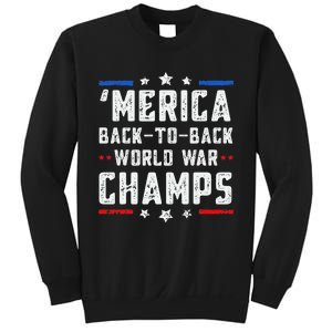 Undefeated Two Time World War Champs Patriotic Sweatshirt