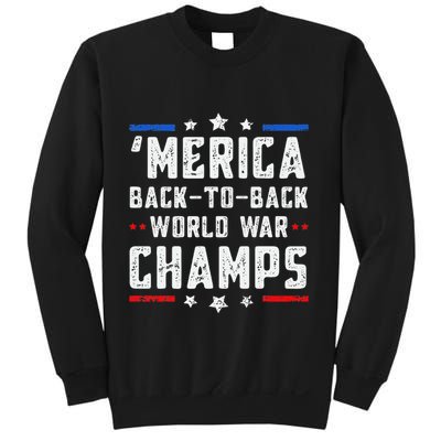 Undefeated Two Time World War Champs Patriotic Sweatshirt