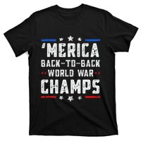 Undefeated Two Time World War Champs Patriotic T-Shirt