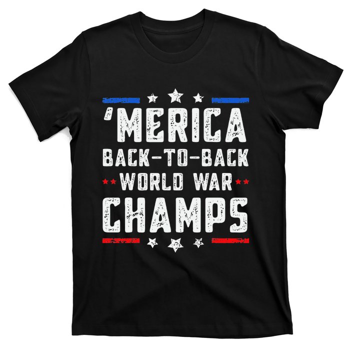 Undefeated Two Time World War Champs Patriotic T-Shirt