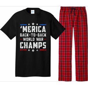 Undefeated Two Time World War Champs Patriotic Pajama Set