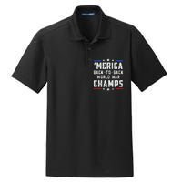 Undefeated Two Time World War Champs Patriotic Dry Zone Grid Polo