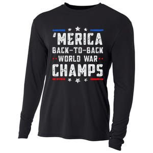 Undefeated Two Time World War Champs Patriotic Cooling Performance Long Sleeve Crew