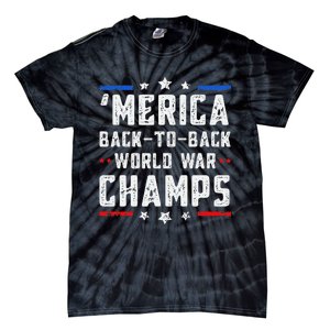 Undefeated Two Time World War Champs Patriotic Tie-Dye T-Shirt