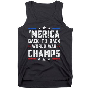 Undefeated Two Time World War Champs Patriotic Tank Top