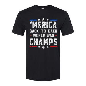 Undefeated Two Time World War Champs Patriotic Softstyle CVC T-Shirt