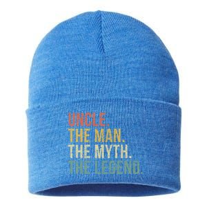 Uncle The The Myth The Legend Gift For Uncles Sustainable Knit Beanie