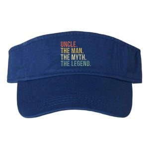 Uncle The The Myth The Legend Gift For Uncles Valucap Bio-Washed Visor