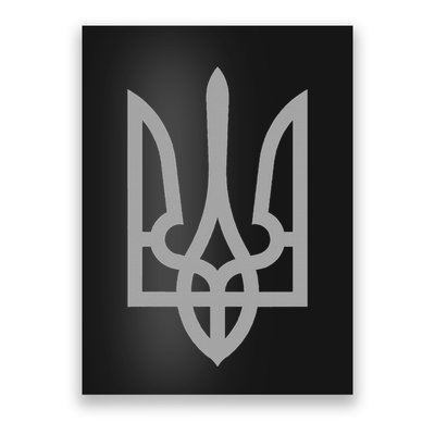 Ukraine Trident Tryzub Symbol Crest Ukrainian Logo Shield Poster