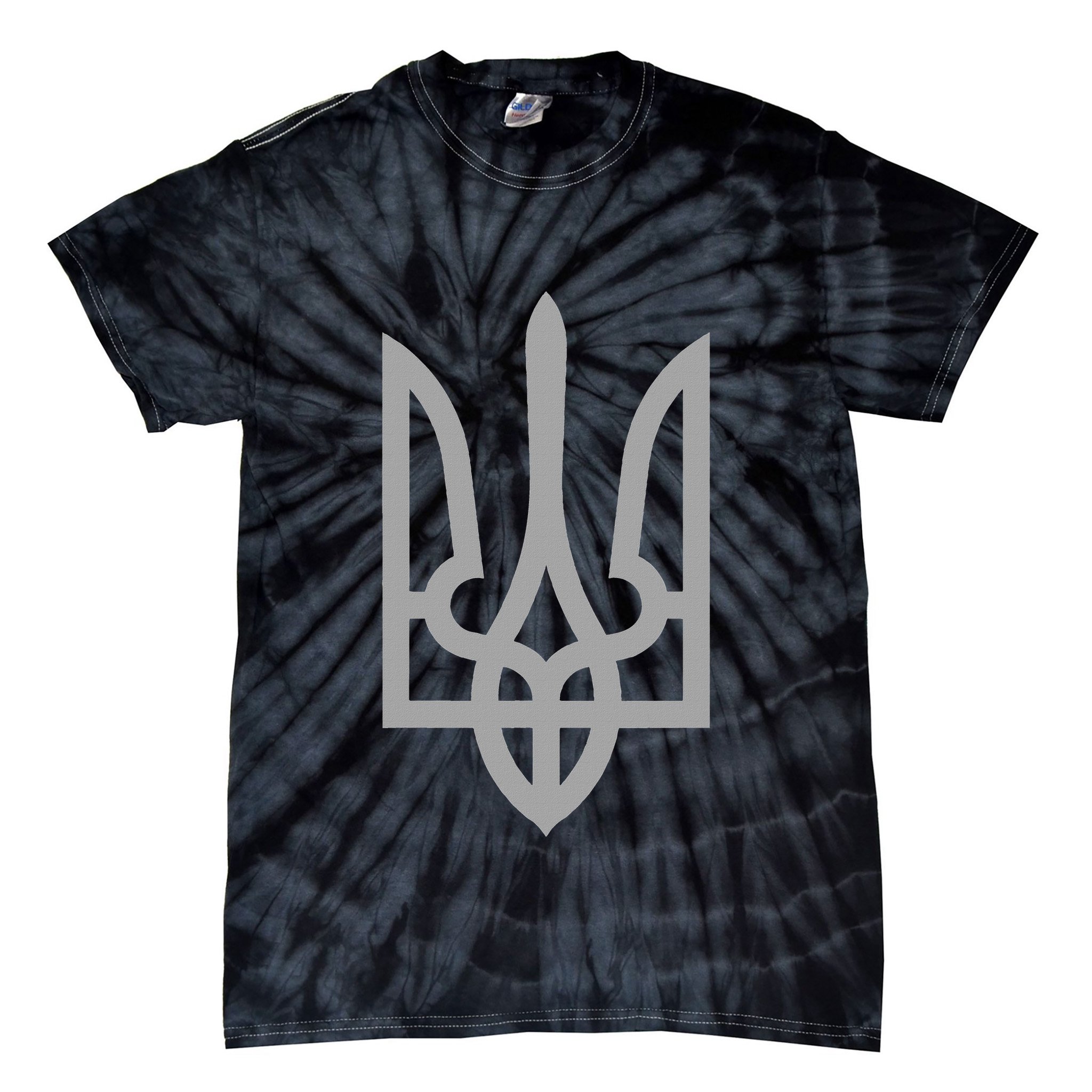Ukraine Trident Tryzub Symbol Crest Ukrainian Logo Shield Tie-Dye T-Shirt