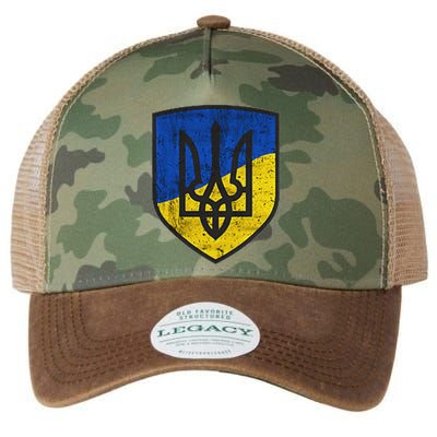Ukraine Trident Tryzub Symbol Crest Ukrainian Logo Shield Legacy Tie Dye Trucker Hat