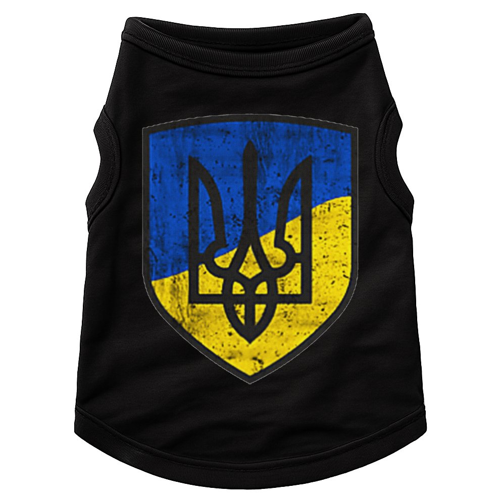 Ukraine Trident Tryzub Symbol Crest Ukrainian Logo Shield Doggie Tank