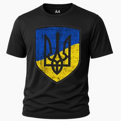 Ukraine Trident Tryzub Symbol Crest Ukrainian Logo Shield Performance Shirt