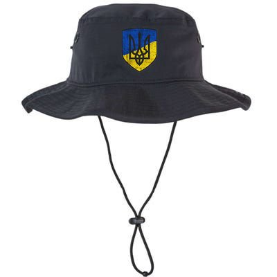 Ukraine Trident Tryzub Symbol Crest Ukrainian Logo Shield Bucket Hat