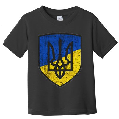 Ukraine Trident Tryzub Symbol Crest Ukrainian Logo Shield Toddler T-Shirt