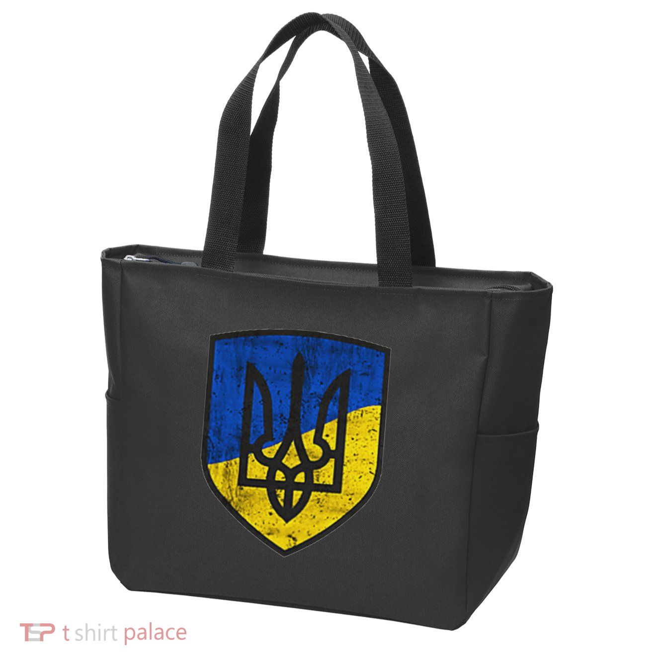 Ukraine Trident Tryzub Symbol Crest Ukrainian Logo Shield Zip Tote Bag