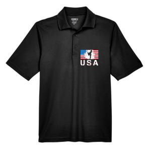 Usa Taekwondo Team American Flag Us Martial Men's Origin Performance Pique Polo