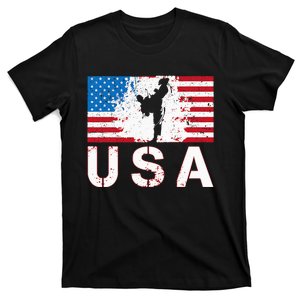 Usa Taekwondo Team American Flag Us Martial T-Shirt